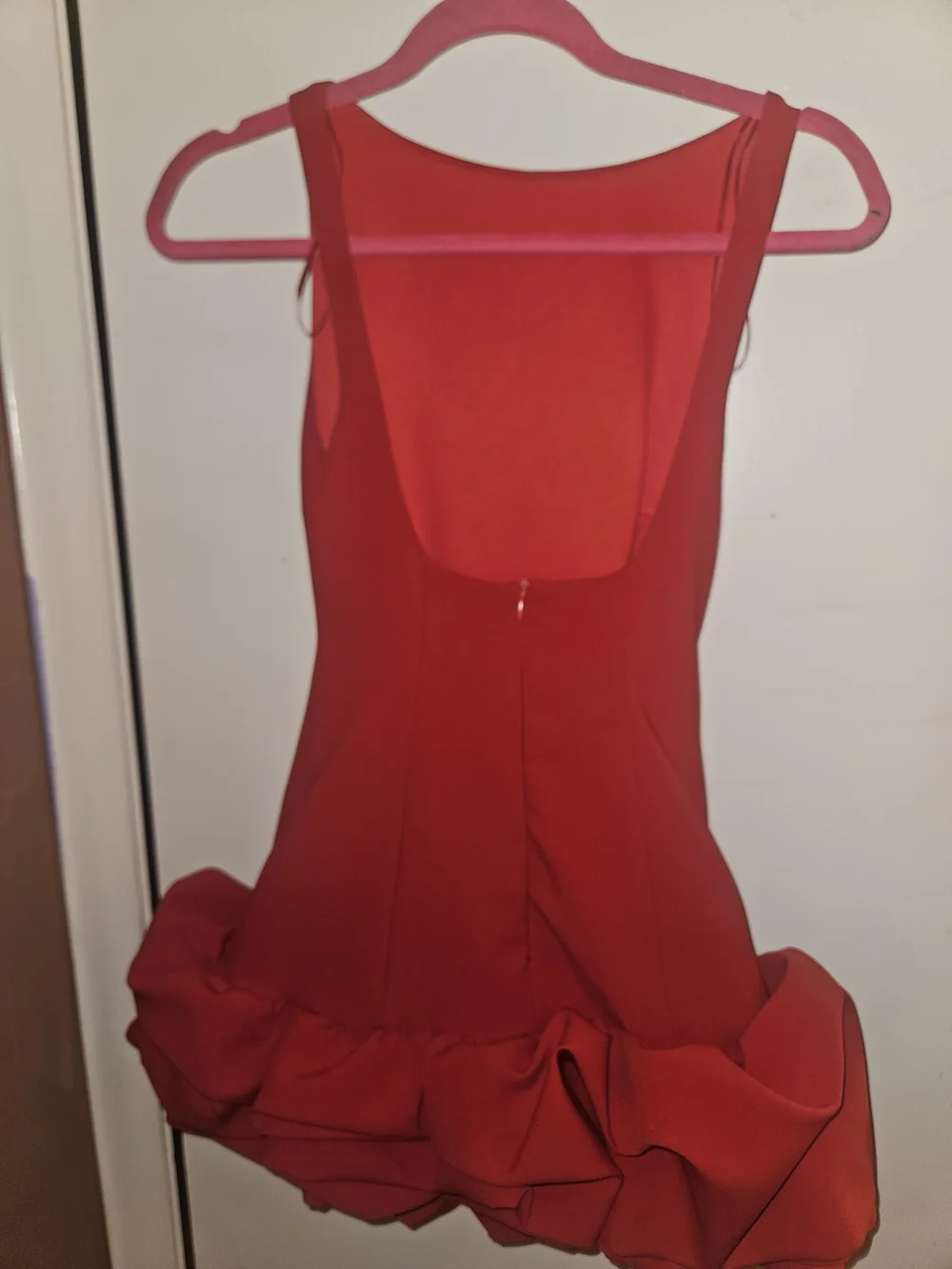 Zara XS Red Ruffle Romper - Picture 4 of 5